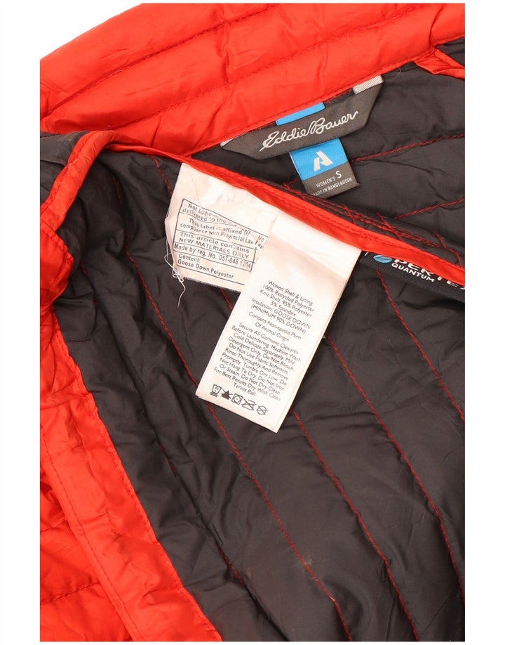 EDDIE BAUER Damen Wattierte Jacke UK 10 Small Rot Polyester