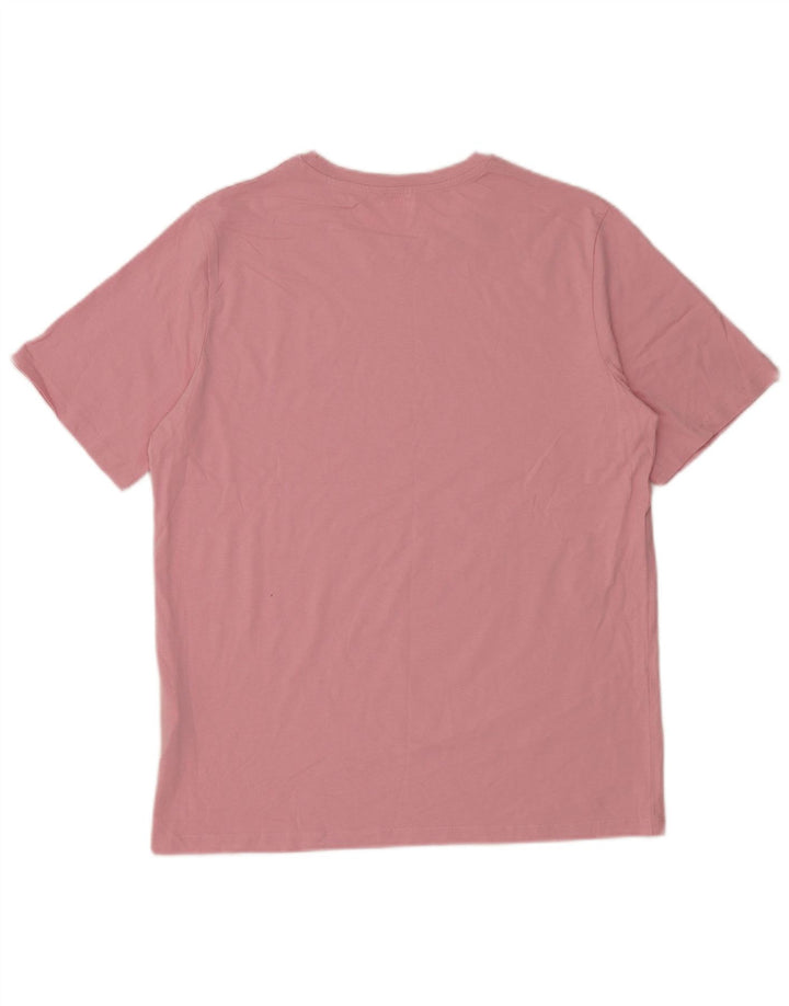 Jack & Jones Herren T-Shirt Top Large Rosa Baumwolle