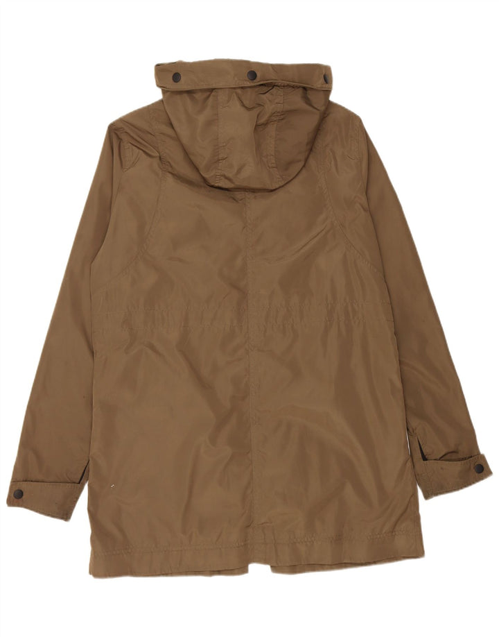 Superdry Damen-Regenjacke mit Kapuze, UK 14, Größe L, Khaki, Polyester