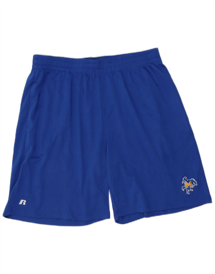 RUSSELL ATHLETIC Herren Sportshorts 2XL Blau Polyester