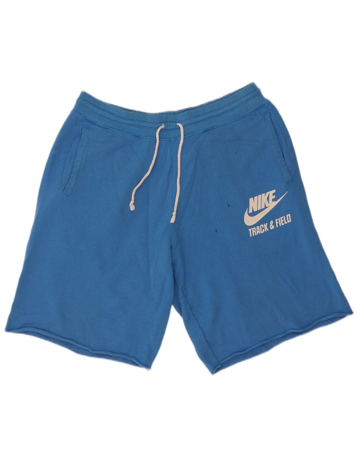 Nike Herren-Sportshorts mit Grafik, Größe L, aus blauer Baumwolle