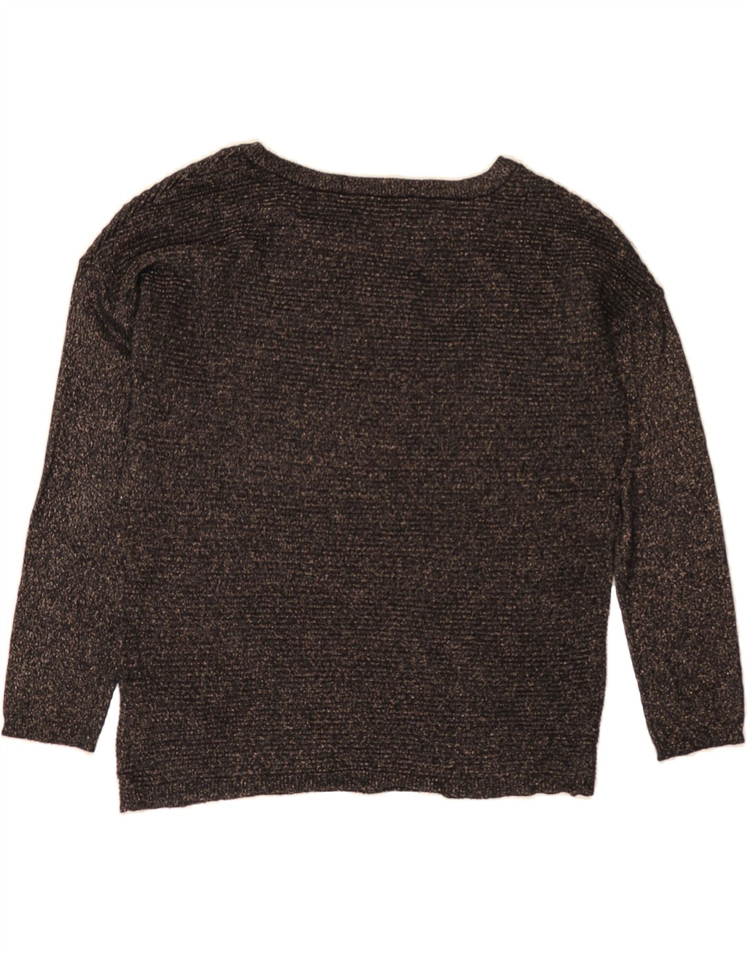 JULES Womens Oversized Boat Neck Jumper Sweater UK 10 Small  Black Flecked Vintage Jules and Second-Hand Jules from Messina Hembry 