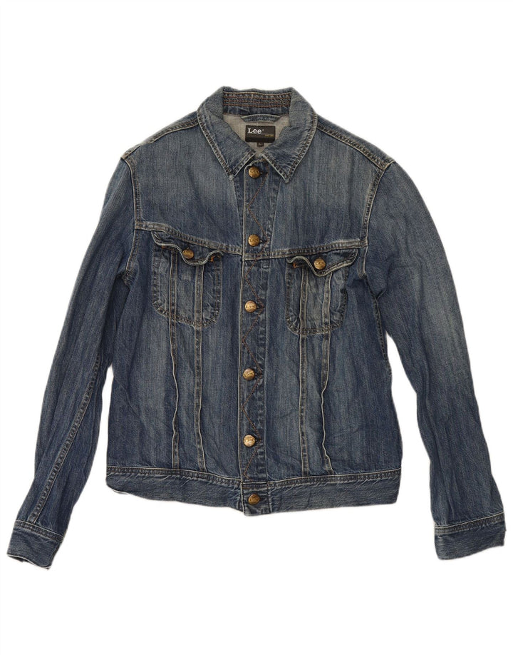 Lee Damen Jeansjacke UK 16 Large Blaue Baumwolle