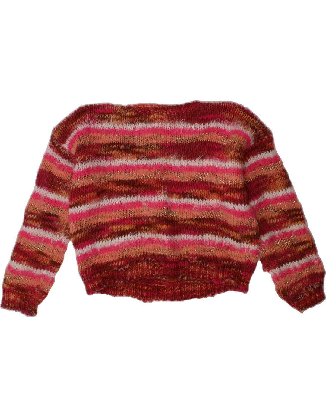 BENETTON Girls Crew Neck Jumper Sweater 6-7 Years Small Multicoloured Vintage Benetton and Second-Hand Benetton from Messina Hembry 