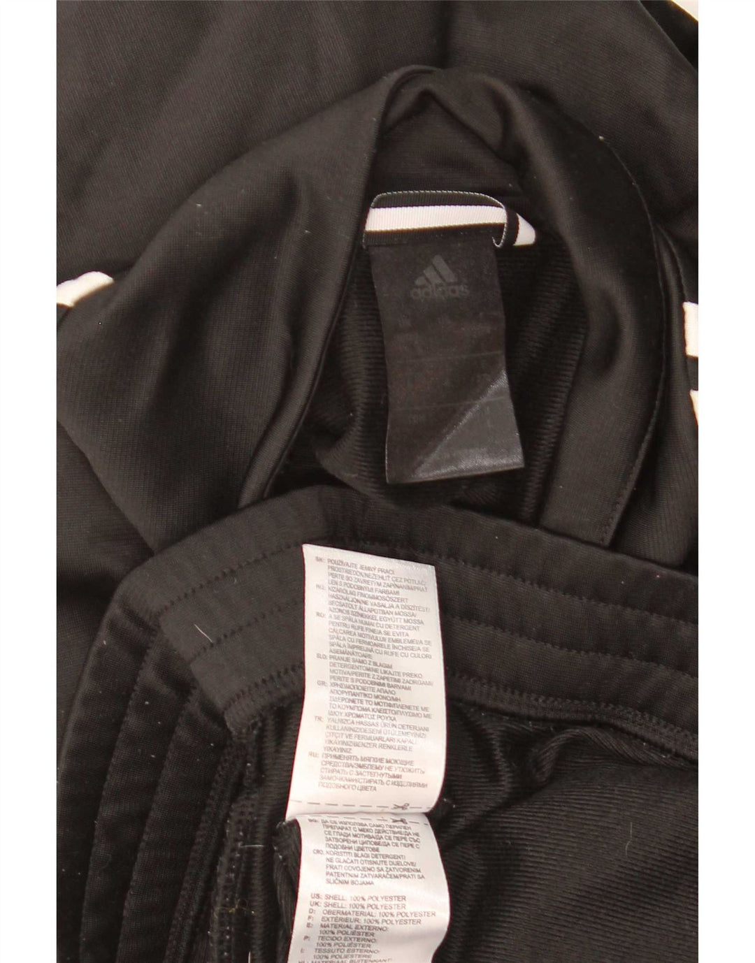 Adidas Herren-Trainingsanzug-Top-Jacke, großes schwarzes Polyester