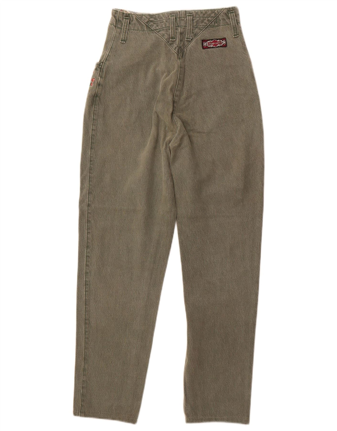 CAPPOPERA Womens Tapered Jeans W24 L27 Khaki Cotton