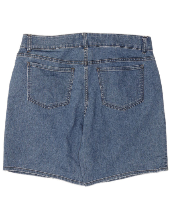 Lee Womens Mid Rise Denim Shorts US 14 XL W36 Blaue Baumwolle