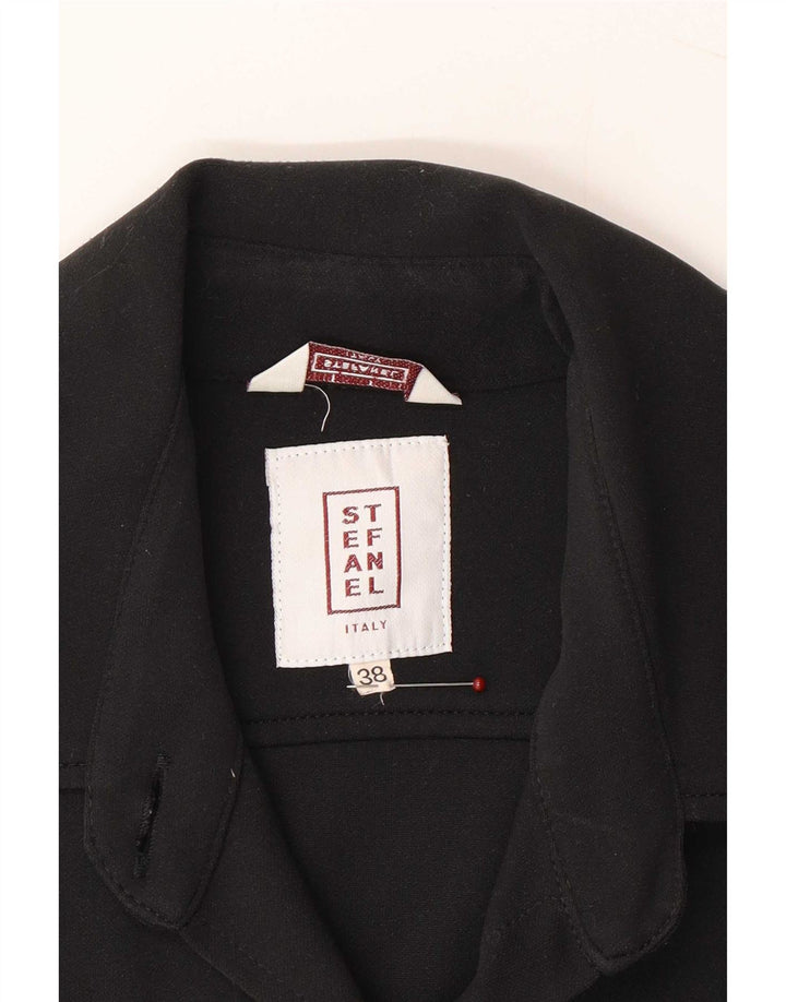 Stefanel Damen Bomberjacke IT 38 XS Schwarz Polyamid
