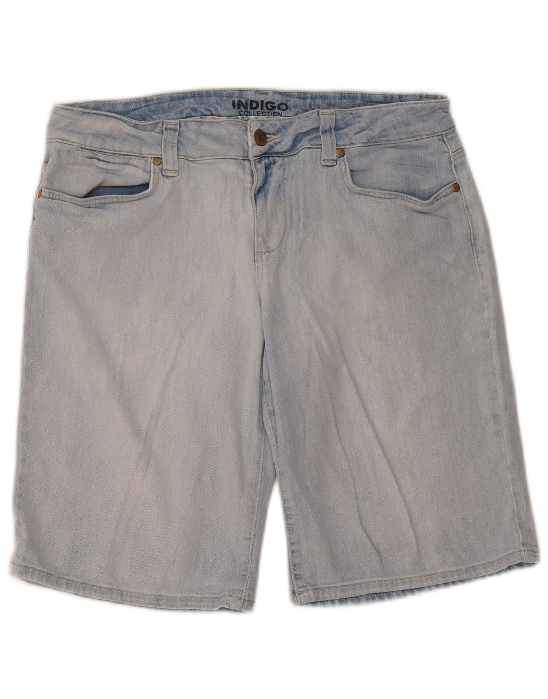 Marks & Spencer Damen Jeansshorts UK 14 Large W34 Blaue Baumwolle