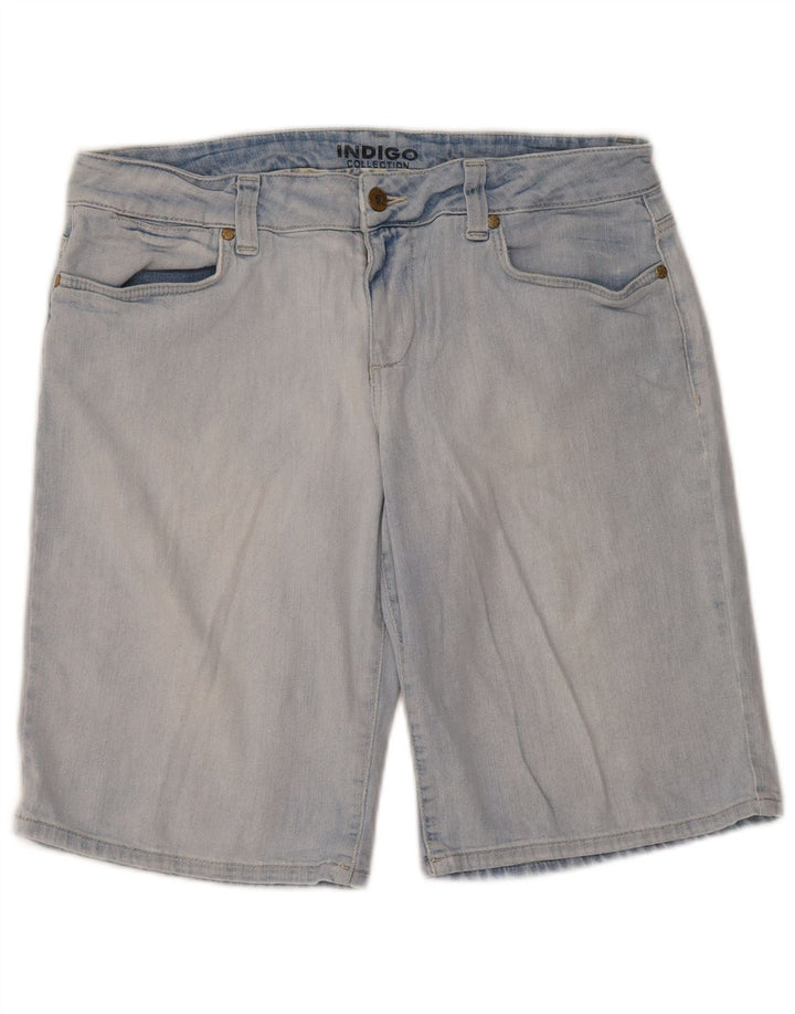Marks & Spencer Damen Jeansshorts UK 14 Large W34 Blaue Baumwolle