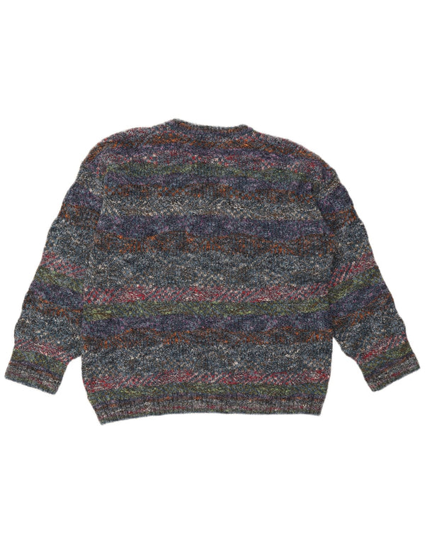 College By Marcazzani Herren-Pullover mit V-Ausschnitt IT 52 Large Mehrfarbig