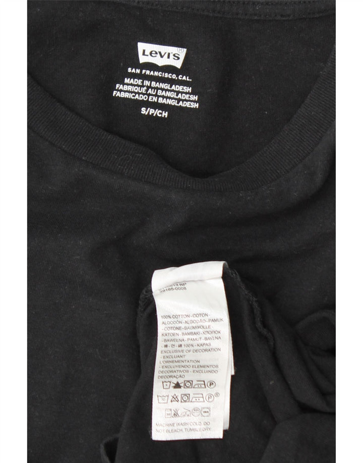 Levi's Damen-T-Shirt-Oberteil in Übergröße, UK 10, Größe S, Schwarz, Baumwolle
