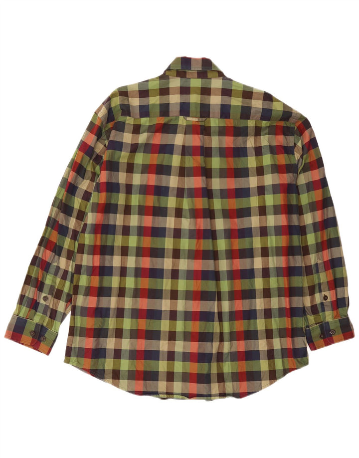 Orvis Herrenhemd XL grün kariert Baumwolle