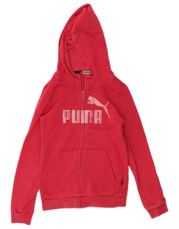 Puma Mädchen Graphic Zip Hoodie Pullover 9–10 Jahre Rosa