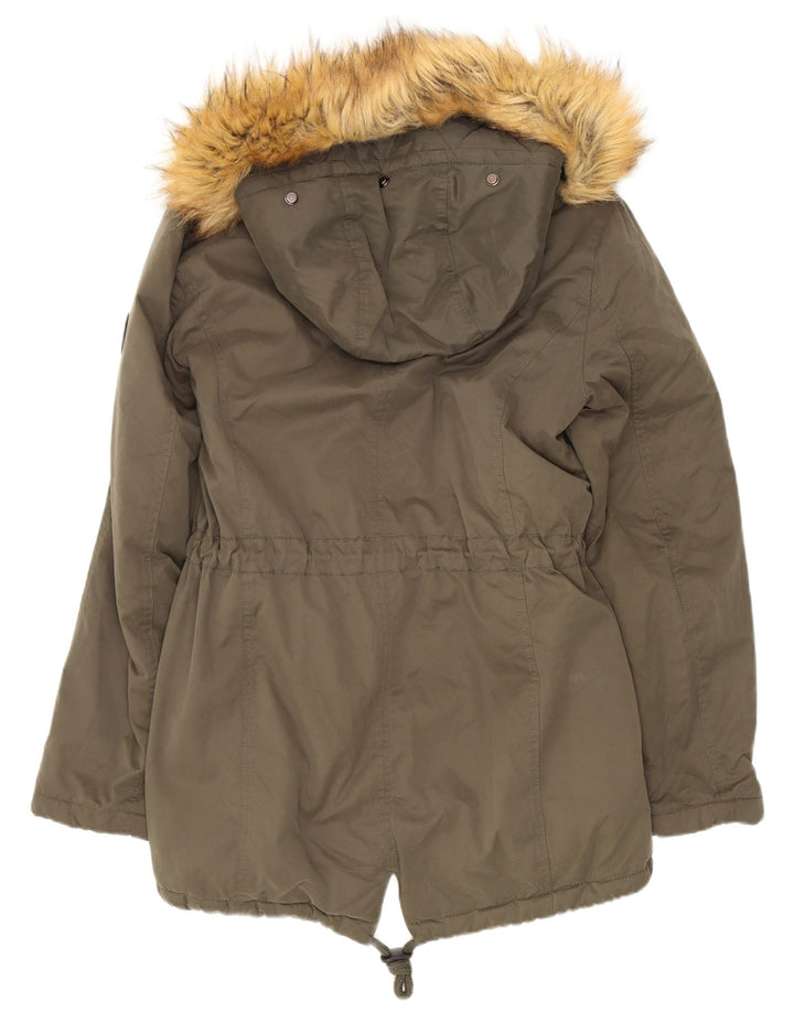 Mistral Damen-Sherpa-Parka mit Kapuze, Gr. 10, Khaki