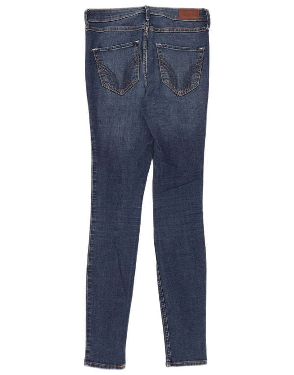 Hollister Damen High Rise Skinny Jeans W25 L30 Blaue Baumwolle
