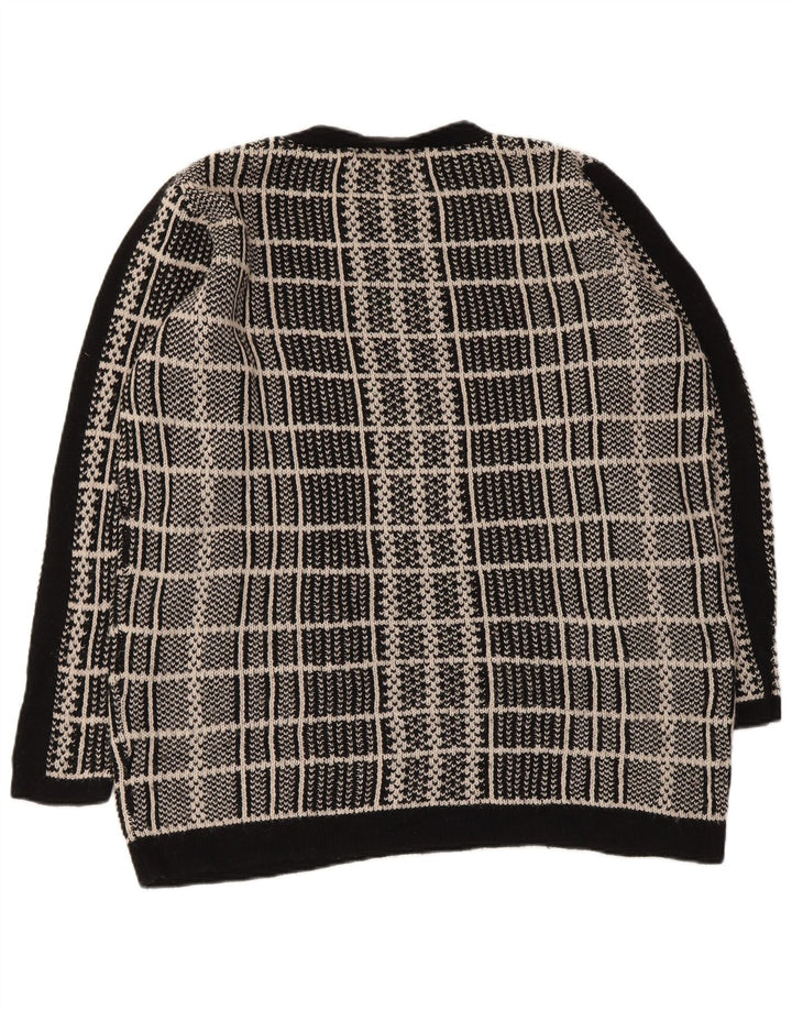 MARKS & SPENCER Damen-Pullover mit Rundhalsausschnitt, Gr. 16, groß, schwarz kariert
