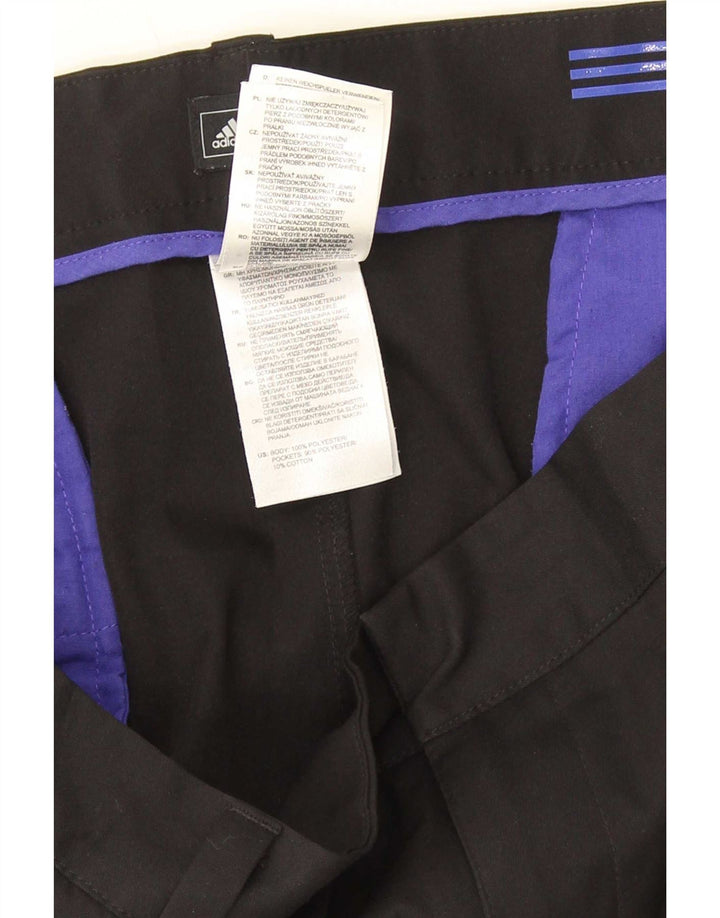 Adidas Herren gerade Anzughose W40 L30 Schwarz Polyester