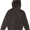 Volcom Mädchen-Regenjacke mit Kapuze, 13–14 Jahre, XL, graues Hahnentritt-Polyester