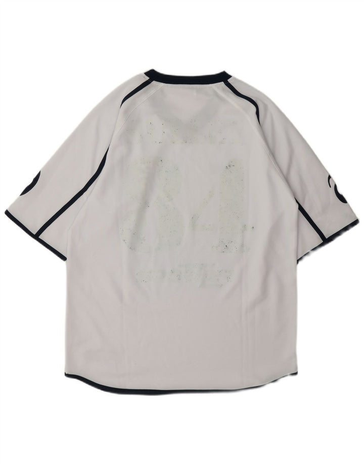 Asics Herren Grafik-T-Shirt-Oberteil, großes weißes Farbblock-Polyester