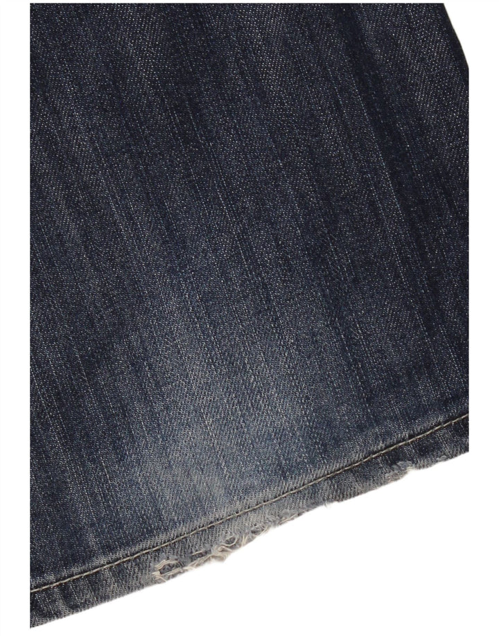 Mustang Damen Bootcut Jeans W35 L32 Marineblaue Baumwolle