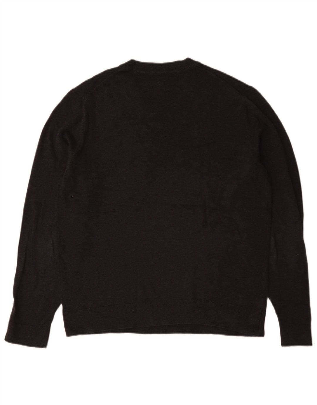 Abercrombie & Fitch Herren-Pullover mit Rundhalsausschnitt, mittelgraue Baumwolle