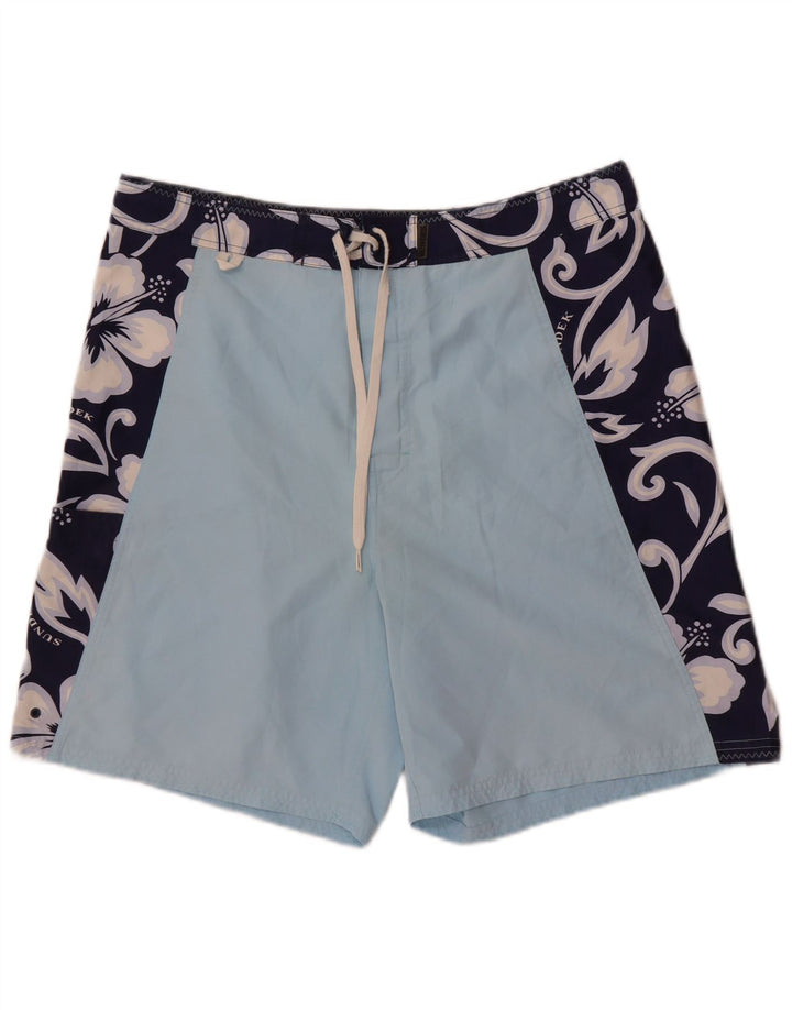 Sundek Herren-Badeshorts XL, blau geblümt, Polyester