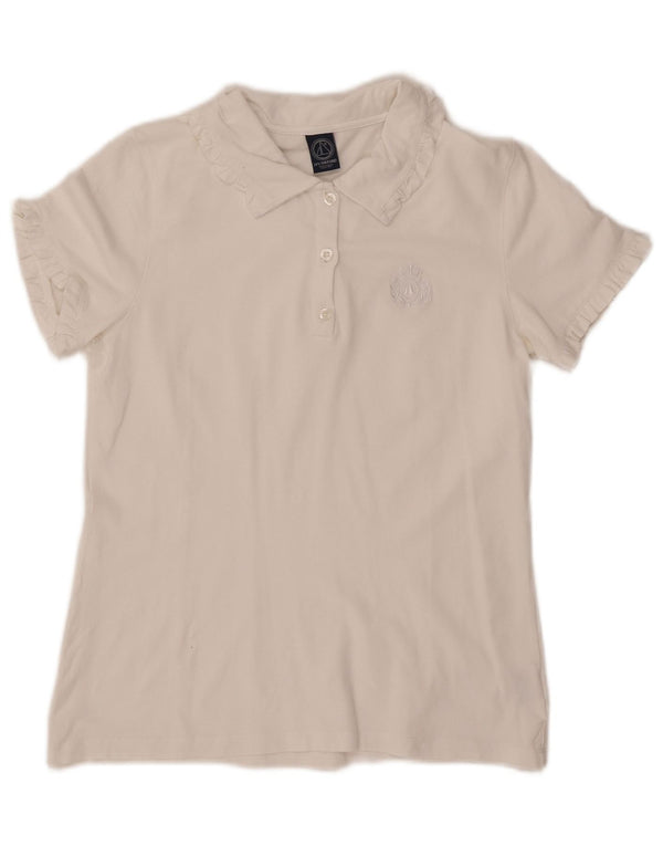 IVY OXFORD Damen Poloshirt UK 12 Mittelweiße Baumwolle