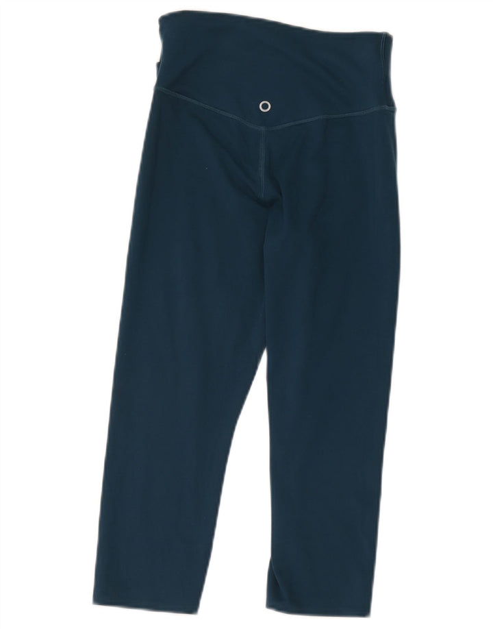 Marks & Spencer Damen Capri-Leggings UK 10 Small Blau Polyester