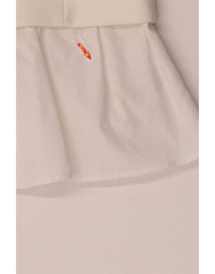 Zara Damen Cami Top UK 12 Mittelweißes Colourblock-Polyester