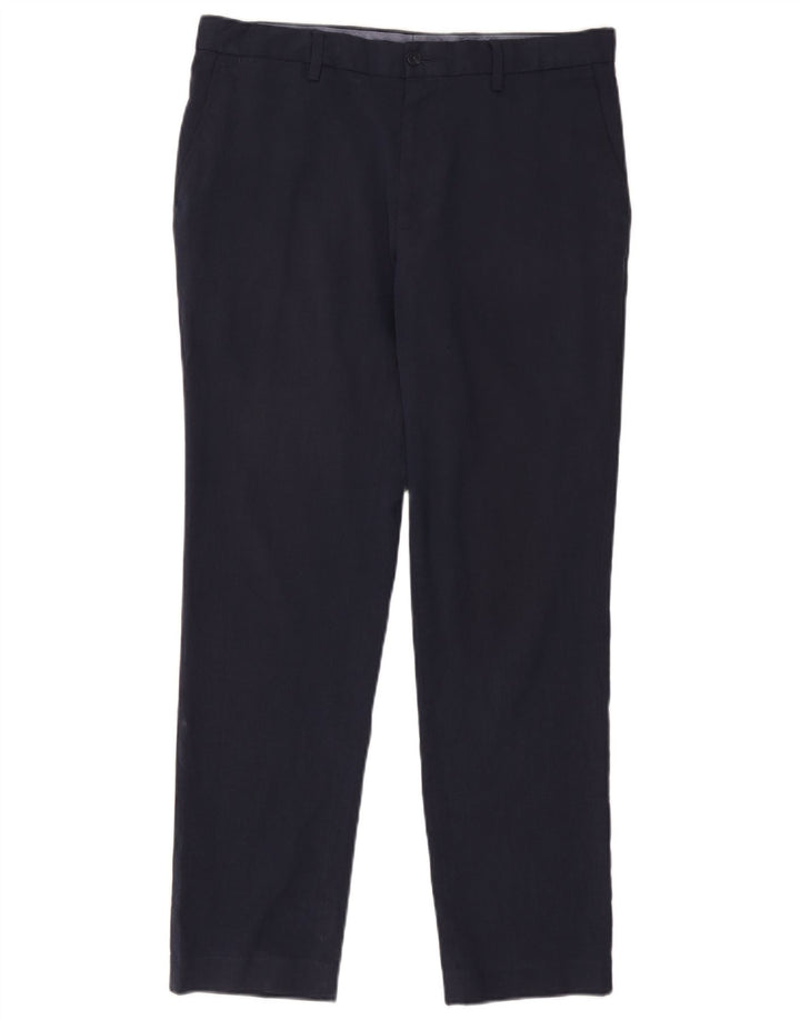 Marks & Spencer Herren Slim Fit Chinohose W34 L31 Marineblaues Polyester