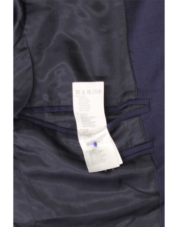 Reiss Herren-Blazer mit 1 Knopf, UK 36, Größe S, marineblaue Wolle