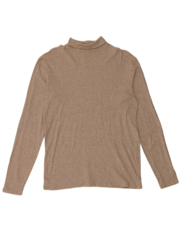 J. CREW Rollkragenpullover für Damen, UK 14, mittelbeige Baumwolle