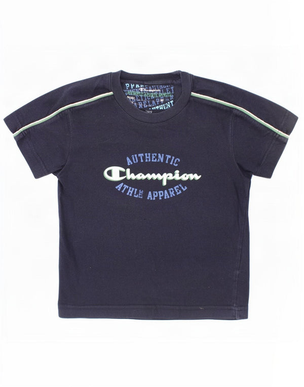 Champion T-Shirt mit Grafik für Jungen, 5–6 Jahre, XS, Marineblau, Baumwolle