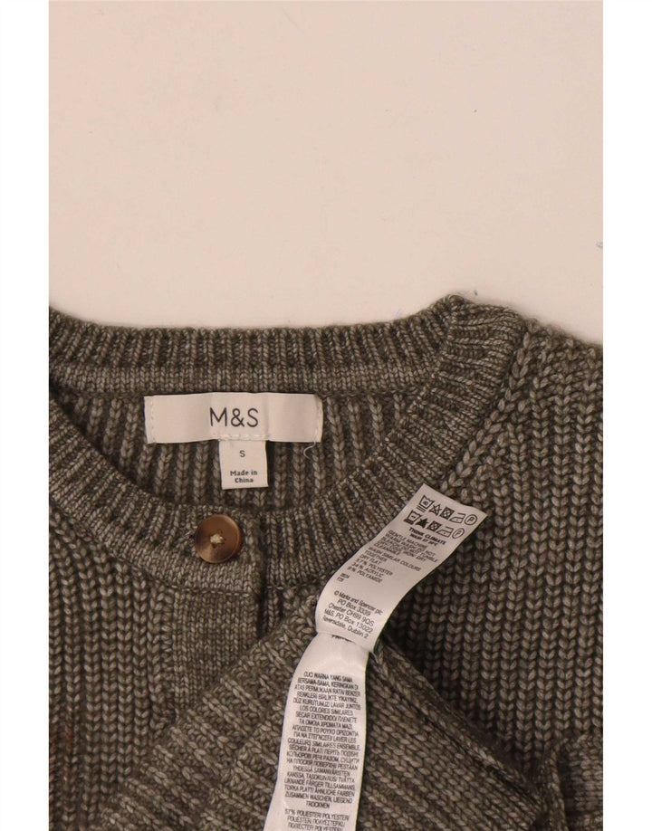 Marks & Spencer Damen-Cardigan, ärmellos, Gr. 10, Größe S, Grau