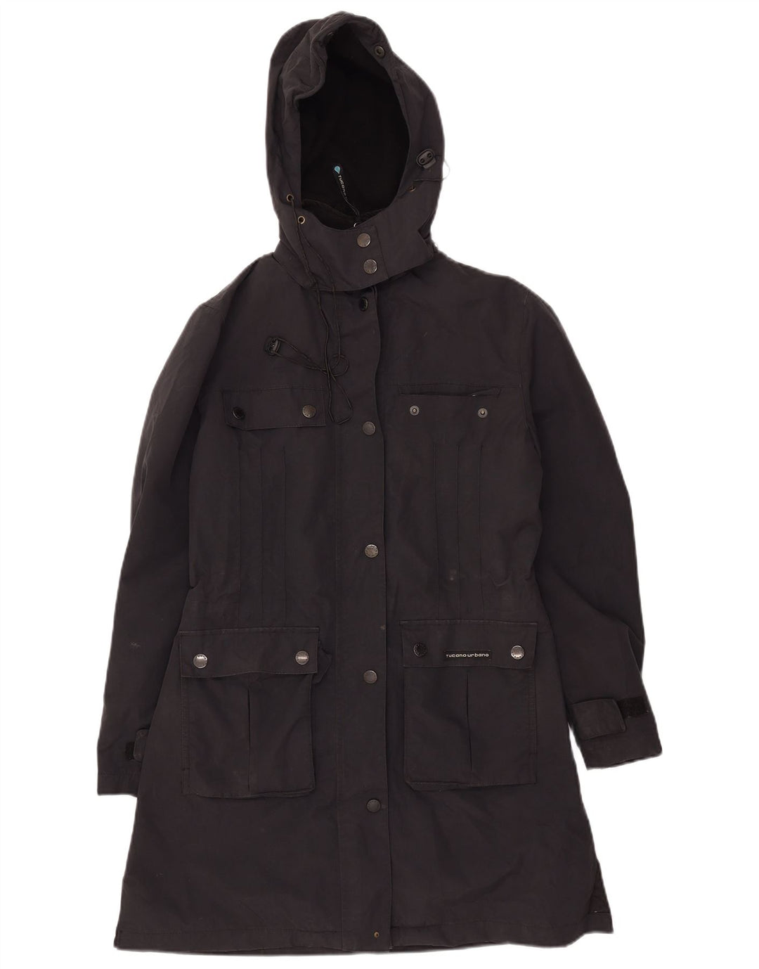 TUCANO URBANO Damen-Parkajacke mit Kapuze, UK 10, Größe S, Schwarz, Polyester