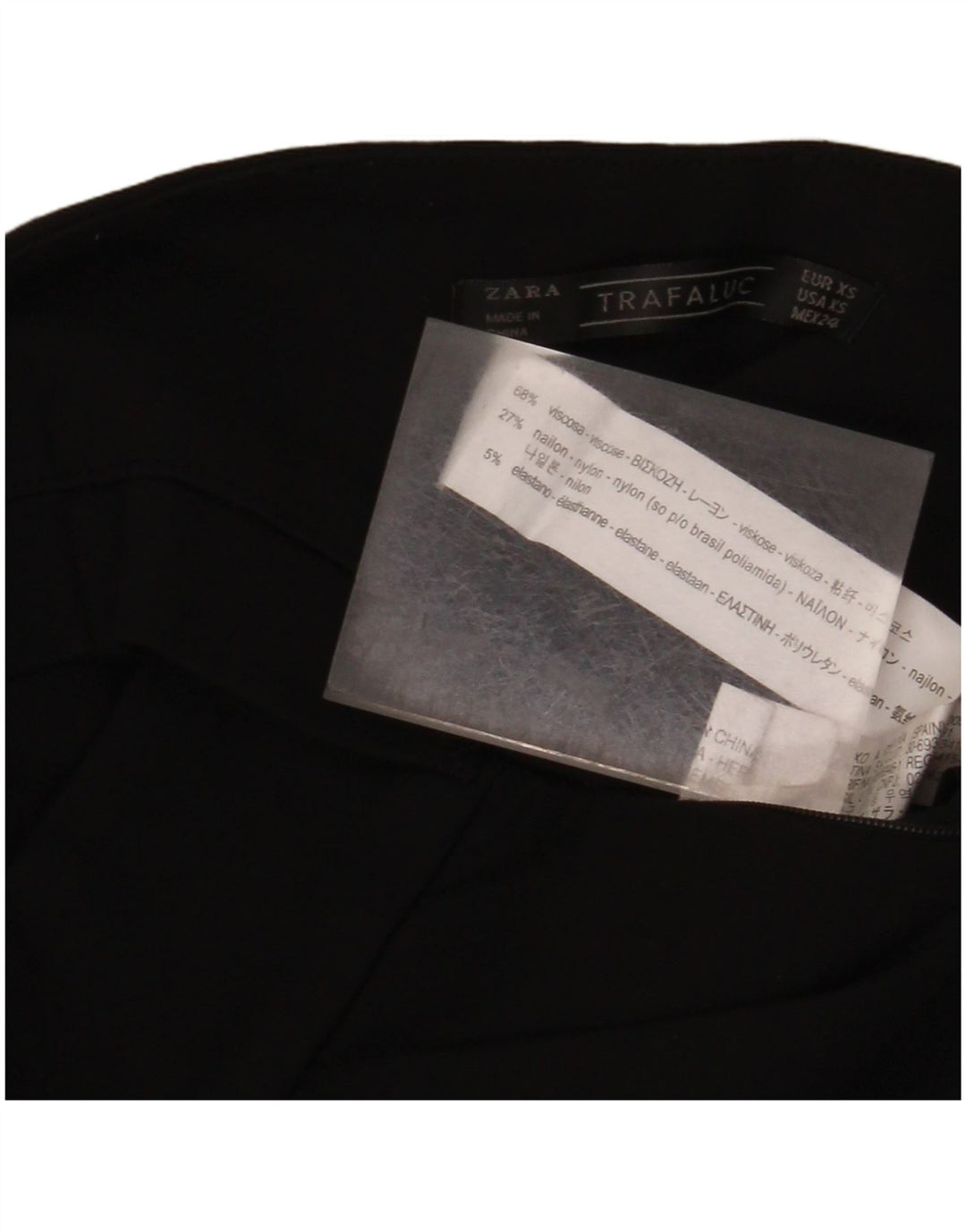 ZARA Damen High Rise Casual Shorts XS W24 Schwarze Viskose