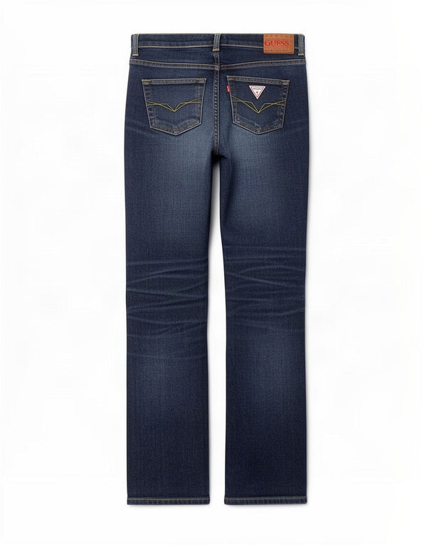 Guess Damen Straight Jeans W28 L31 Marineblaue Baumwolle