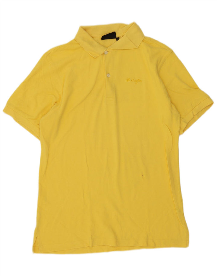Lotto Herren-Poloshirt, groß, gelbe Baumwolle