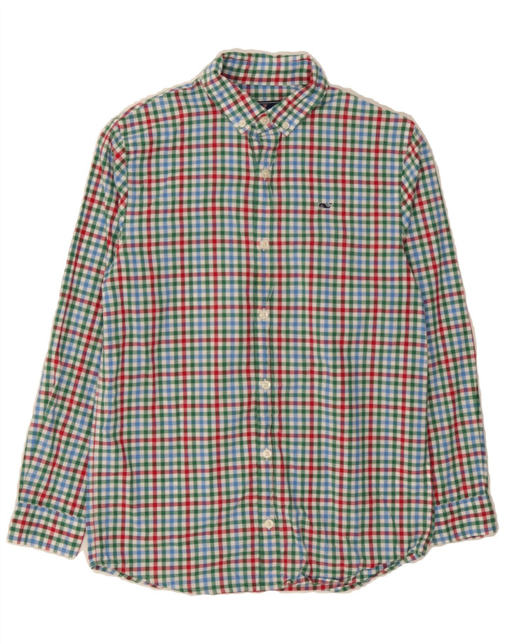 VINEYARD VINES Boys Shirt 12-13 Years Medium Multicoloured Check Cotton Vintage Vineyard Vines and Second-Hand Vineyard Vines from Messina Hembry 
