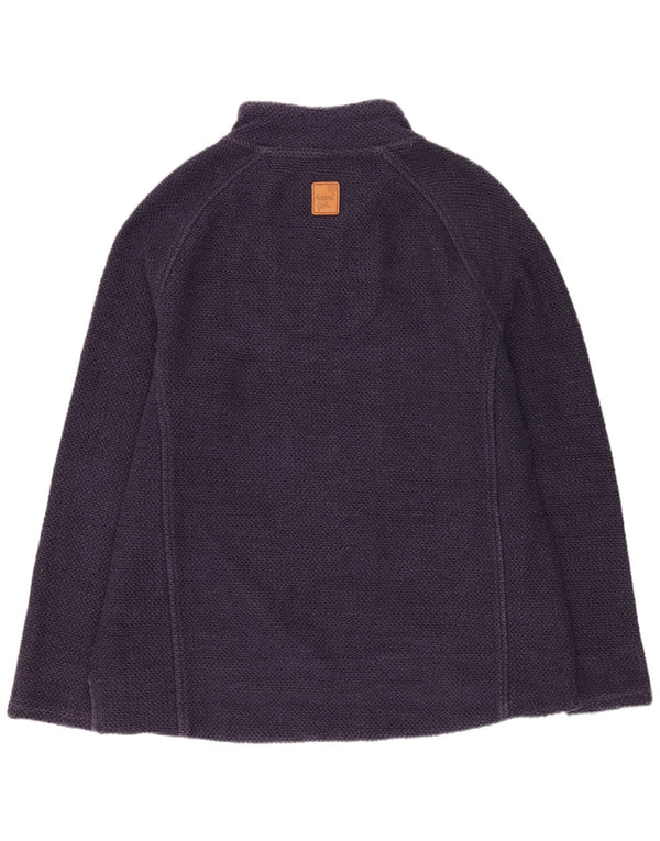 Weird Fish Damen-Sweatshirt mit Reißverschluss am Hals, UK 16, Größe L, Marineblau, Baumwolle