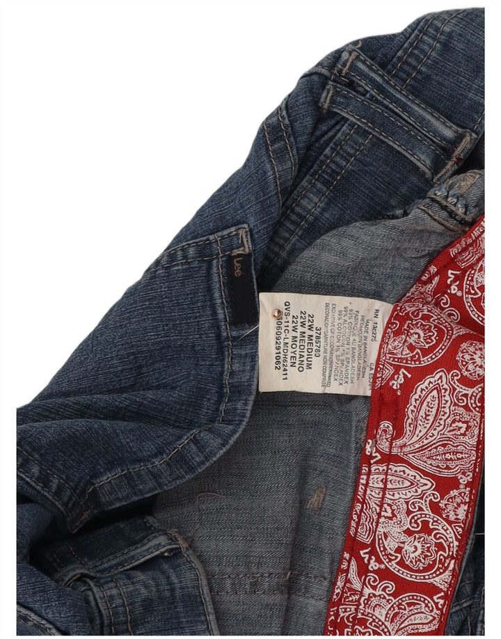 Lee Damen Cargo Denim Shorts US 22 3XL W42 Blaue Baumwolle