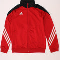 ADIDAS Boys Tracksuit Top Jacket 11-12 Years Red Colourblock Polyester Vintage Adidas and Second-Hand Adidas from Messina Hembry 