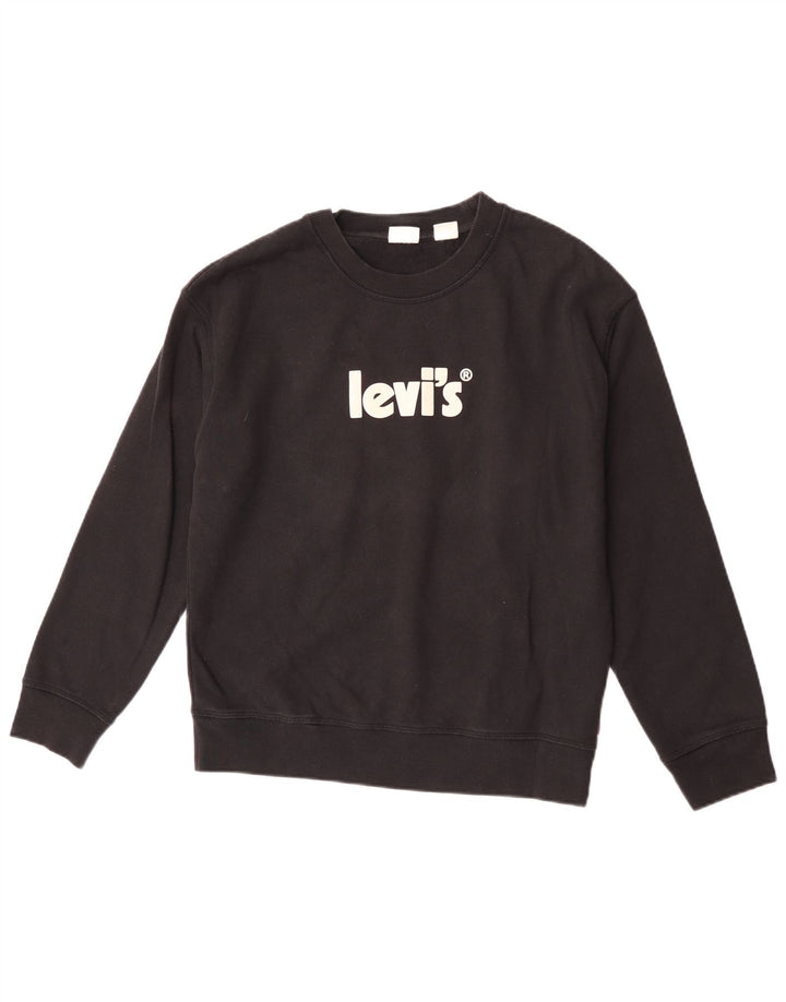 Levi's Herren-Sweatshirt mit Grafik, Größe S, schwarze Baumwolle