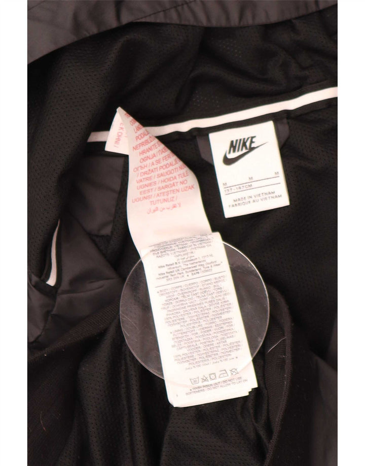 Nike Jungen-Regenjacke mit Kapuze, 10–11 Jahre, mittelgroßes schwarzes Polyester