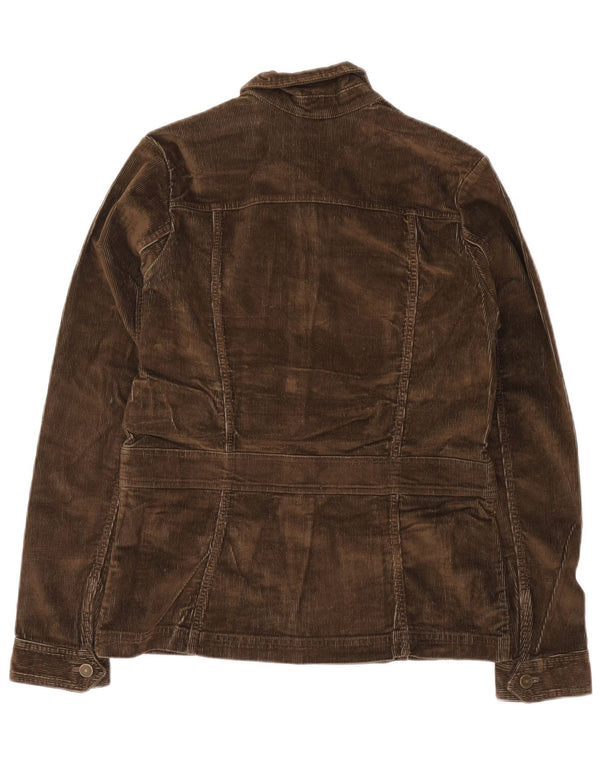 Eddie Bauer Womens Tall Cordjacke UK 14 Mittelbraune Baumwolle