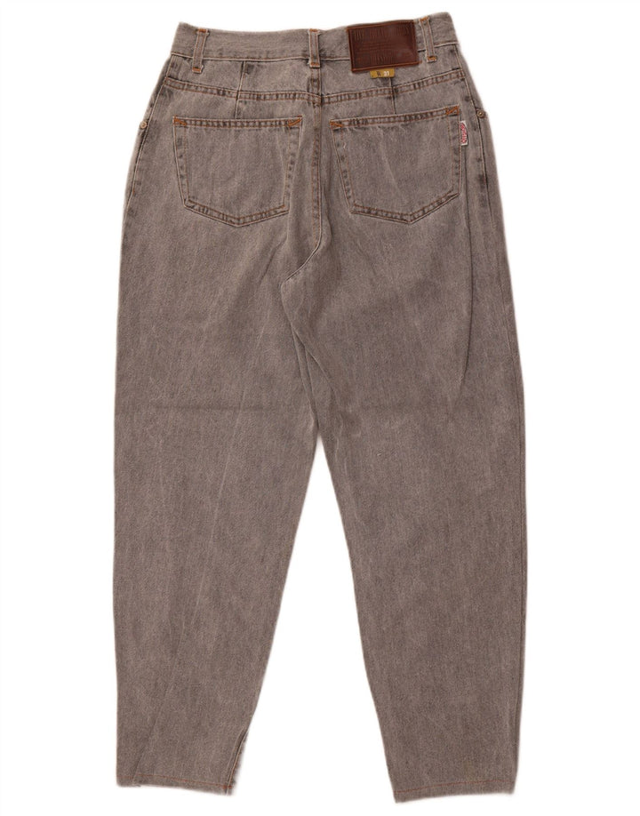 OFFSHORE Damen Crop High Waist Jeans W31 L26 Graue Baumwolle