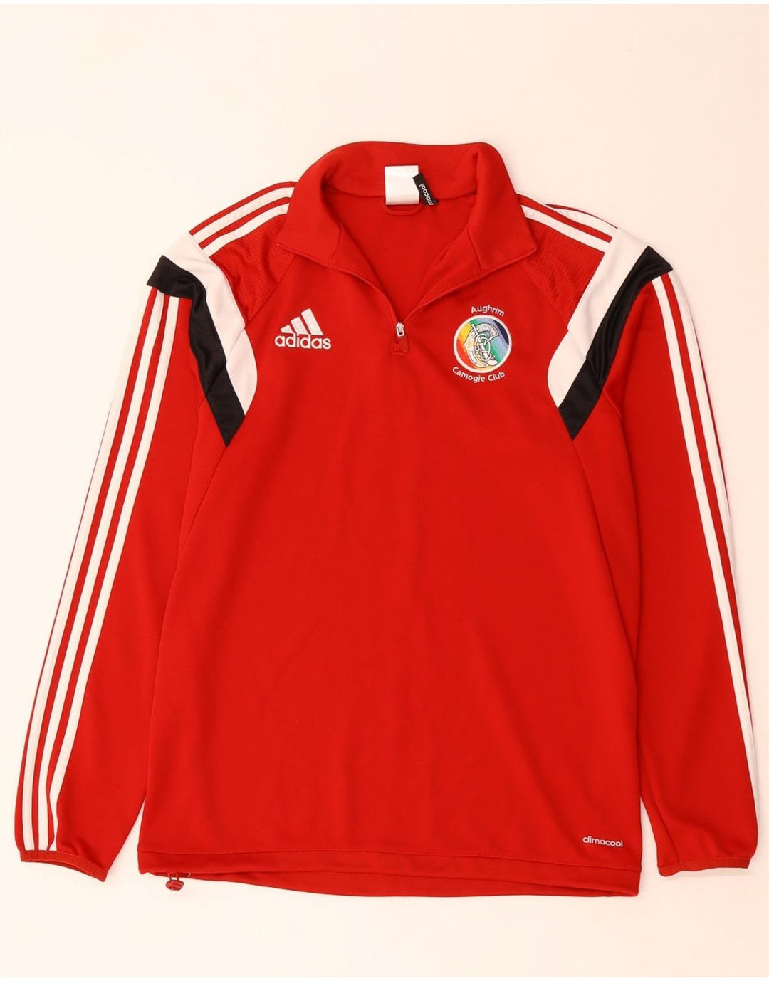 Adidas Herren Climacool Pullover-Trainingsanzug-Oberteil, Mittelrot, Farbblock