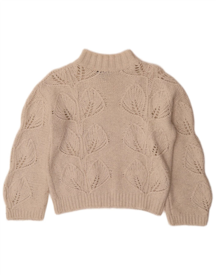 Massimo Dutti Damen-Pullover mit Rollkragen, Gr. 4, XS, gebrochenes Weiß