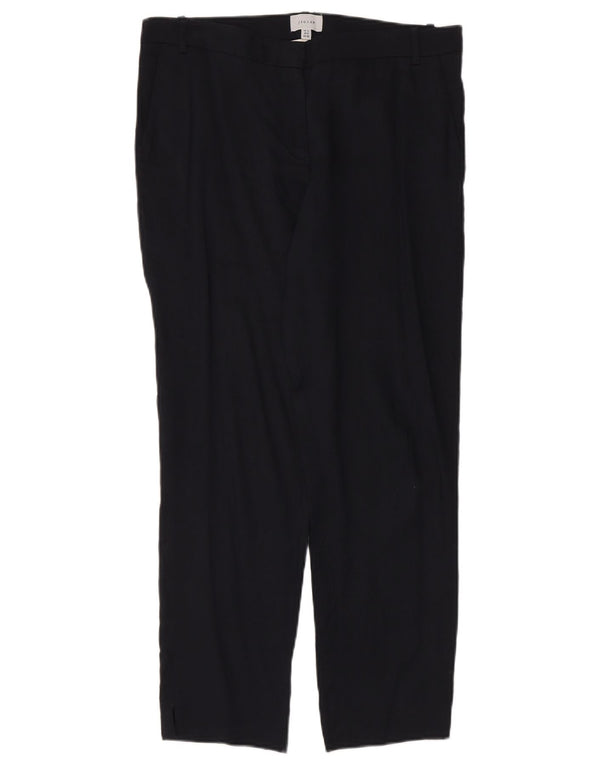 Jigsaw Damen Tapered Chinohose UK 12 Medium W34 L29 Marineblaues Leinen